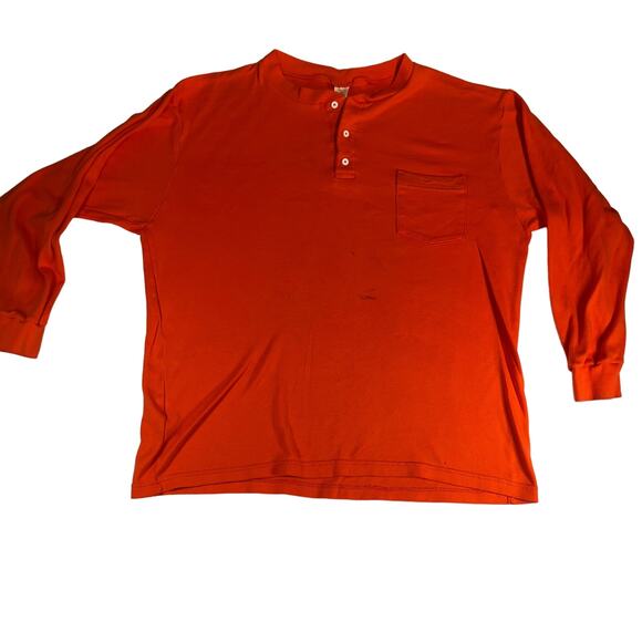 Youngville Clothing FR Henley Shirt Men's XL Safety Orange Crew Neck Flame Resis - Picture 1 of 10
